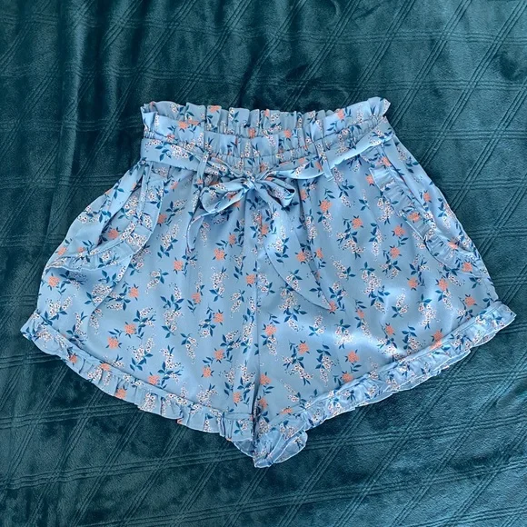 For Love and Lemons Skivvies Belted Tie Shorts - Picture 1 of 6